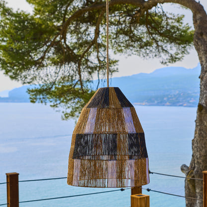 Abat jour naturel ZAHARA en corde naturelle style bohème H58cm pour monture électrique E27