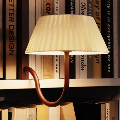 Applique pour bibliothèque d'intérieur avec ampoule LED bronze rechargeable blanc chaud dimmable LIBRA CORTEN H28,5 cm