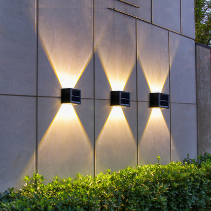 Lot de 4 appliques murales solaires LED blanc chaud/ froid 4x DAXY H6cm