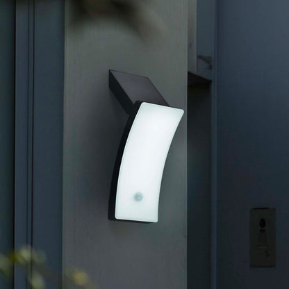 Applique murale solaire avec panneau solaire pliable KIRA gris LED blanc froid/ chaud H29,6cm