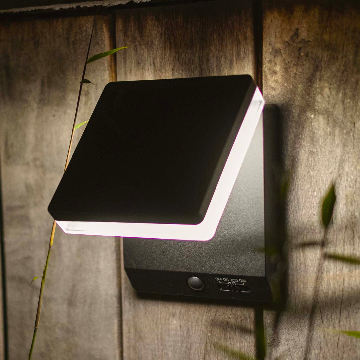 Applique murale solaire MOZE SOLAR aluminium LED blanc tête orientable avec détecteur de mouvement H15cm