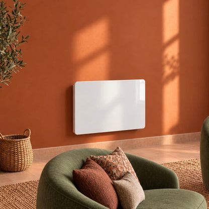 Elektrischer Heizkörper mit trockener Trägheit KERAMIK-Block + GLAS-Fassaden-LCD-Bildschirm 1000W GLASS Standard NF