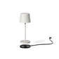 Mini lampe de table touch sans fil en aluminium blanc LED KELLY MINI WHITE blanc dimmable H22cm