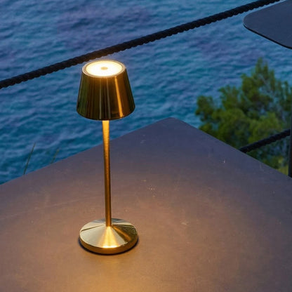 Lampe de table sans fil LED blanc chaud dimmable EMILY H25cm, Gold