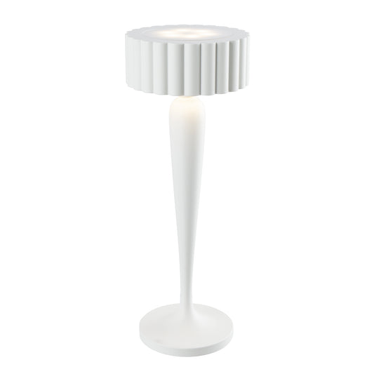 Lampe de table sans fil touch en aluminium blanc LED TWIGGY WHITE H26 cm