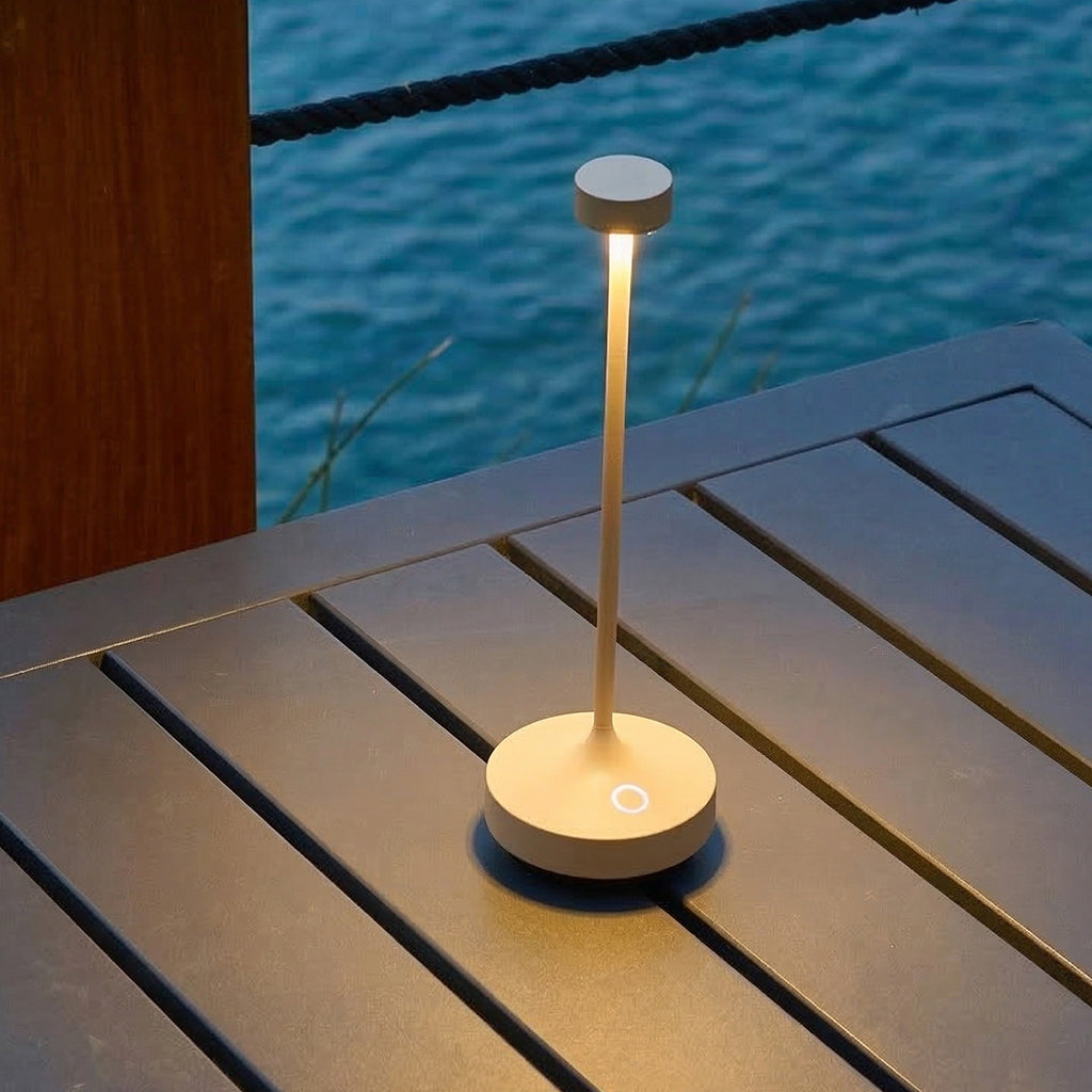 Kabellose warmweiße LED-Tischlampe ABBY BLACK H30cm