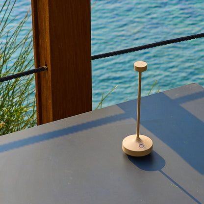 Kabellose warmweiße LED-Tischlampe ABBY BLACK H30cm