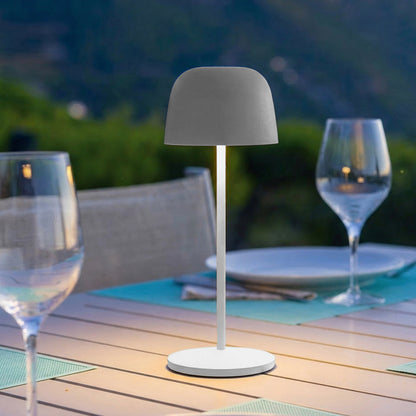 Lampe de table sans fil LED blanc chaud dimmable SOPHIA GREY H28cm, Gris