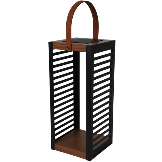 Lanterne solaire décorative avec base LED solaire rechargeable LED blanc chaud FERIAN TALL H50cm