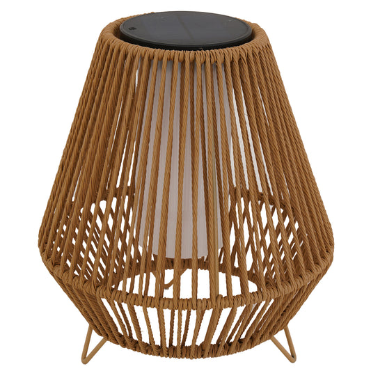 Lanterne solaire décorative avec base LED solaire rechargeable LED blanc chaud SALOMEA SMALL H35cm