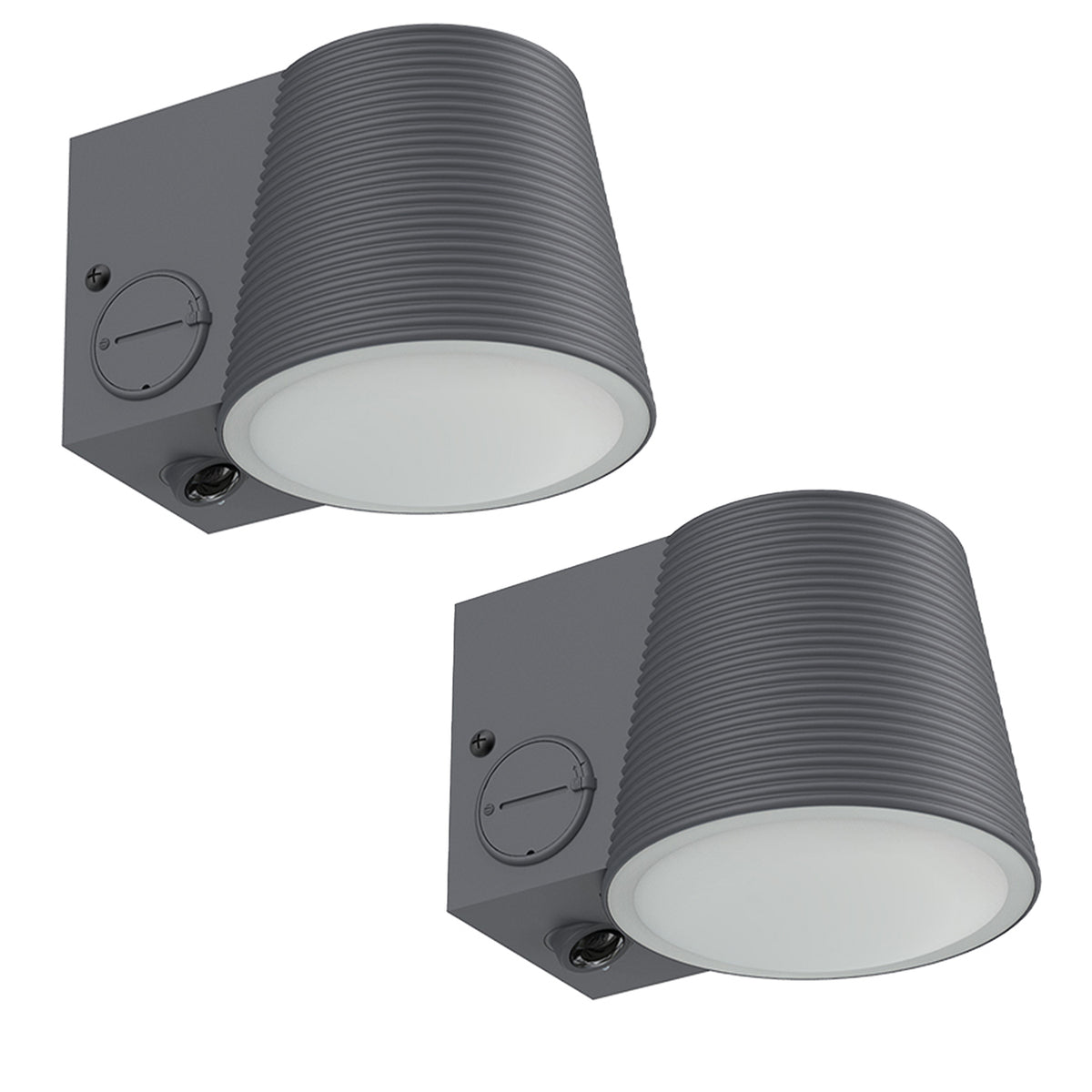 Lot de 2 appliques murales solaires puissantes LED blanc 1000 lumens avec détecteur de mouvement IP65 2x SOLINE WALL