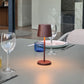 Mini lampe de table touch sans fil en aluminium bronze LED KELLY MINI VINTAGE blanc dimmable H22cm