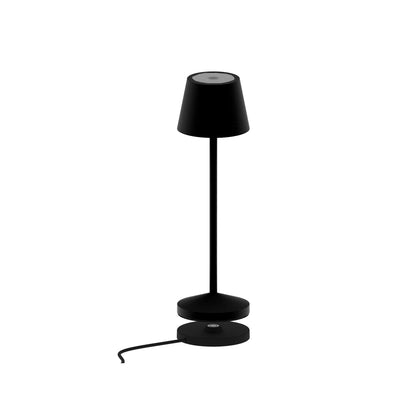 Lampe de table sans fil LED blanc chaud dimmable EMILY H25cm, Noir