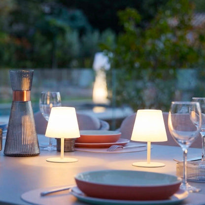 Set de 2 lampes de table LED sans fil TWINS Cream H16cm