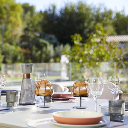 Lot de 4 minis lampes de table LED sans fil blanc dimmable 2X TWINS BOHEME H16cm