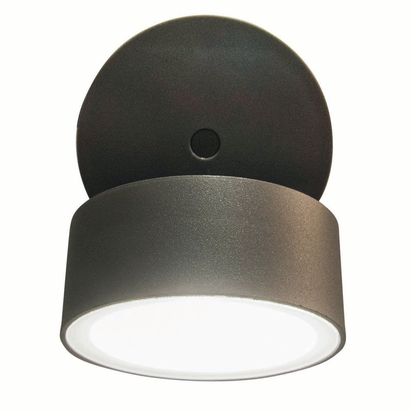 Applique murale d'extérieur sur secteur TRUMPET tête orientable aluminium gris LED blanc H11cm