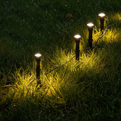10 spots lumineux solaires STICKY PICK 6m à piquer balisage allée LED blanc chaud
