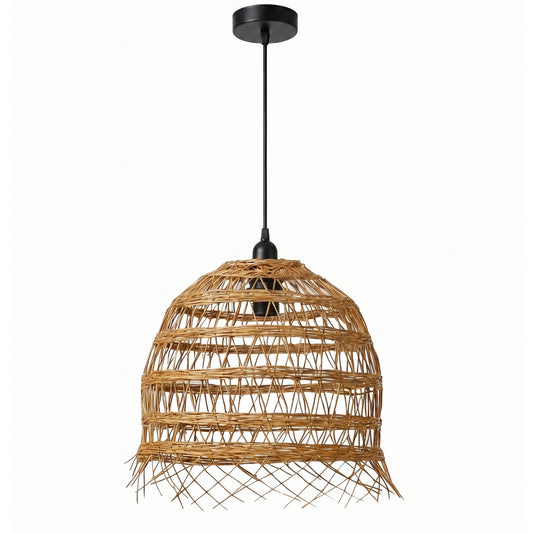 Suspension sur secteur pour l'extérieur BIG HAWAII OUTDOOR FIX CABLE en polyrotin style bohème douille E27 IP44 câble fixe 1.20m