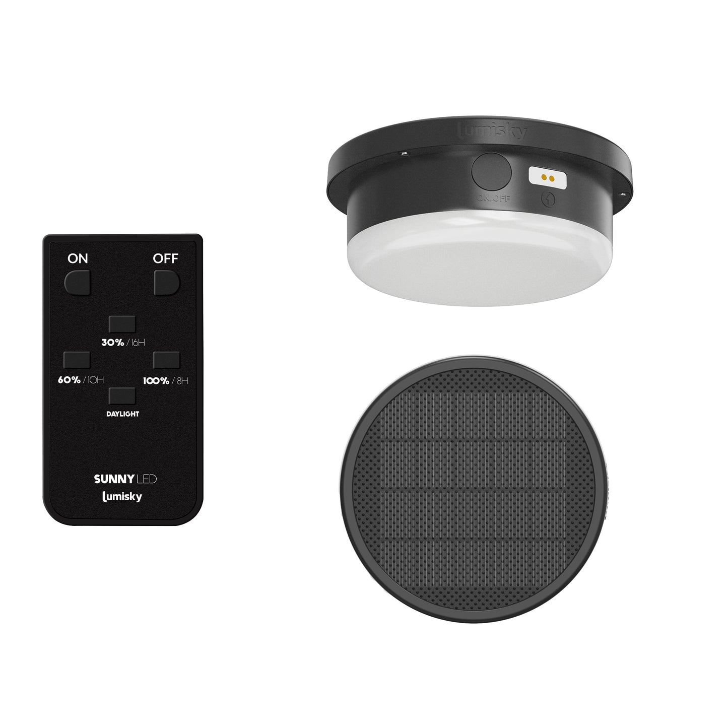 Lampe de table sans fil solaire en aluminium NERIO SMALL H31cm