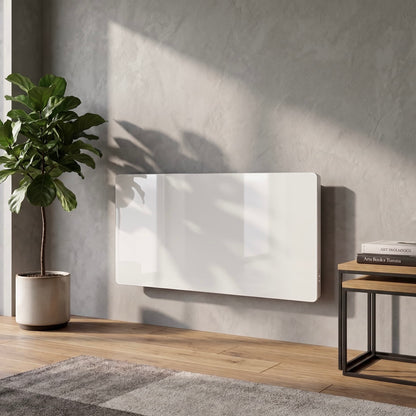 Elektrischer Heizkörper mit trockener Trägheit KERAMIK-Block + GLAS-Fassaden-LCD-Bildschirm 2000W GLASS Standard NF