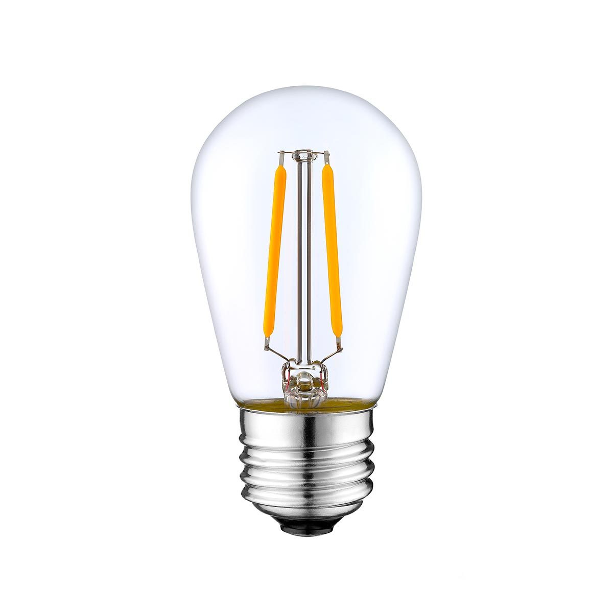 100 Stück LED Glühlampe E27 warmweiß XENA E27 S45 2W H10cm