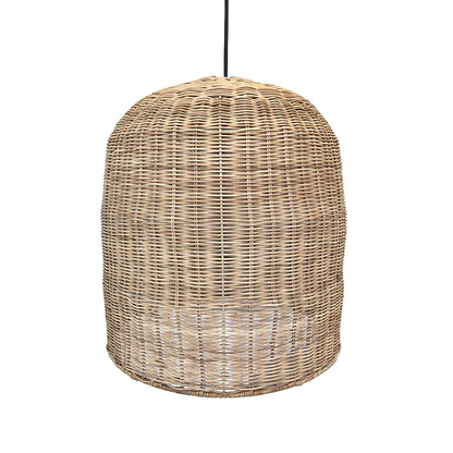 GIACOMO INDOOR Lampenschirm im böhmischen Stil aus natürlichem Rattan für elektrische Halterung E27 H45cm