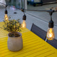 Outdoor anschließbare Lichterkette 10 warmweiße LED E27 Fassung Glühlampen MAFY LIGHT CONNECTABLE 6m
