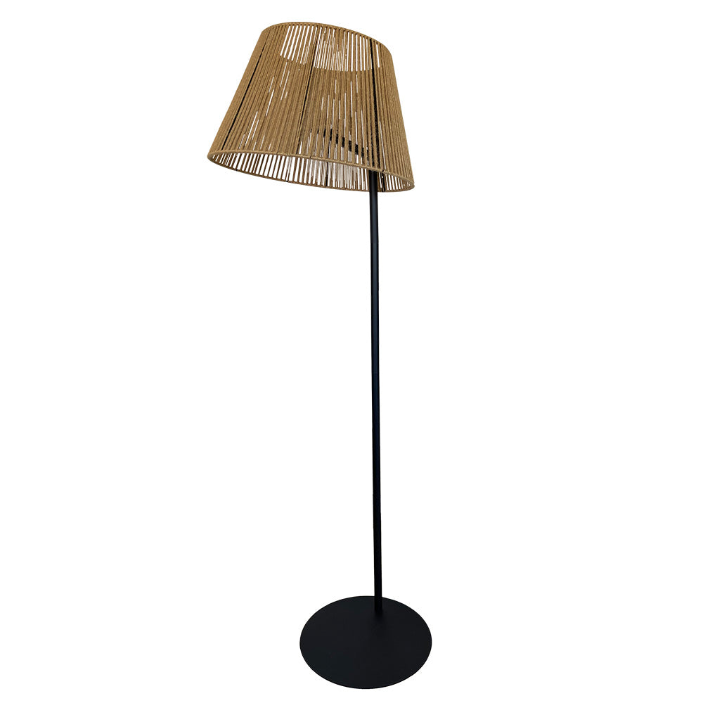 OCTAVIO dimmbare weiße und mehrfarbige LED-Stehlampe mit Metallfuß, kabellos, H170 cm, mit Fernbedienung