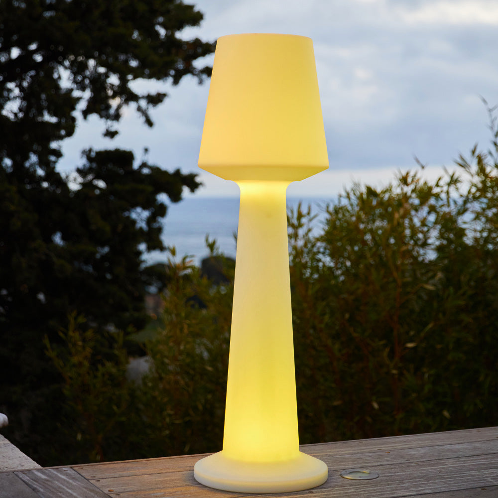 Kabellose mehrfarbige LED-Stehleuchte AUSTRAL C110 H110cm mit Fernbedienung