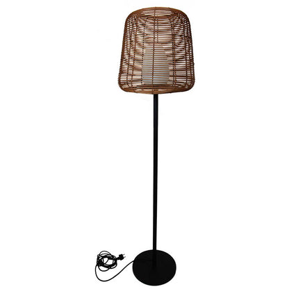 Design-Stehlampe aus Polyrattan-Draht für den Außenbereich, weiße LED TALL BOHEME H150cm E27-Sockel