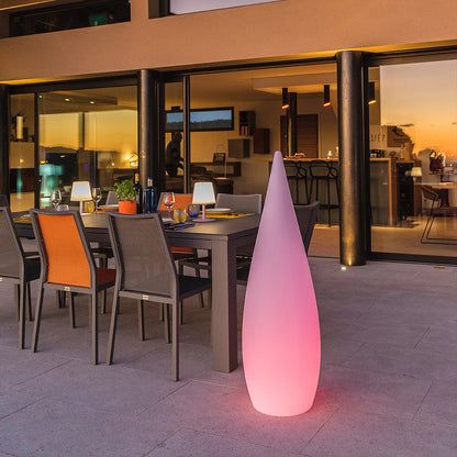 CLASSY H120cm dimmbare mehrfarbige LED-Tropfen-Funk-Stehlampe mit Fernbedienung