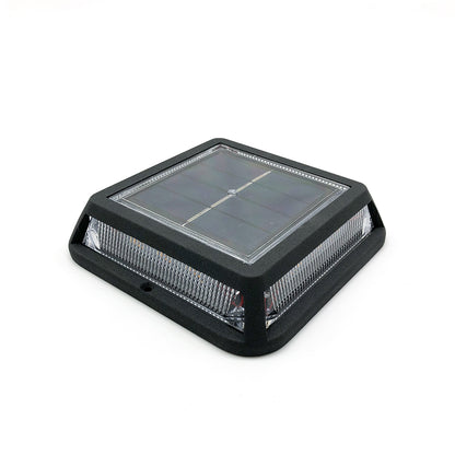 Set mit 2 quadratischen Solar-Gartenleuchten zum Aufstellen warmweiße LED-Befeuerung 2x QUADRY 12x12cm