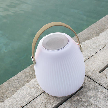 Mini baladeuse musicale bluetooth sans fil LEB blanc/multicolore dimmable MINI MAY PLAY H23cm avec télécommande - REDDECO.com