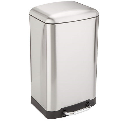 Poubelle de cuisine à pédale 30L Design GREENWICH en acier Inox avec seau couvercle bombé - REDDECO.com