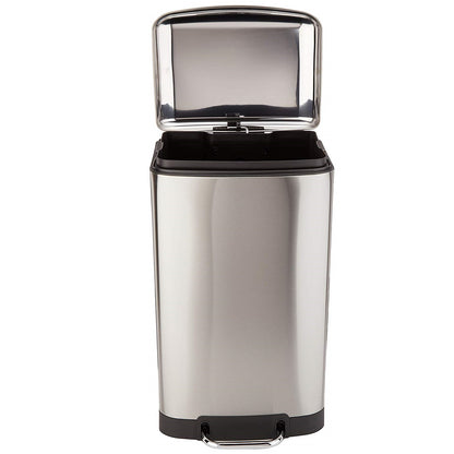 Poubelle de cuisine à pédale 40L Design GREENWICH en acier Inox avec seau couvercle bombé - REDDECO.com