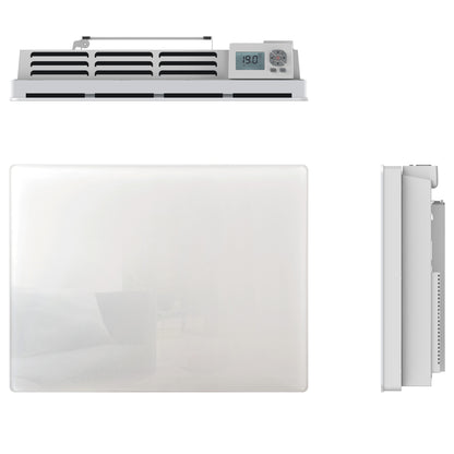 Elektrischer Heizkörper mit trockener Trägheit KERAMIK-Block + GLAS-Fassaden-LCD-Bildschirm 1500W GLASS Standard NF