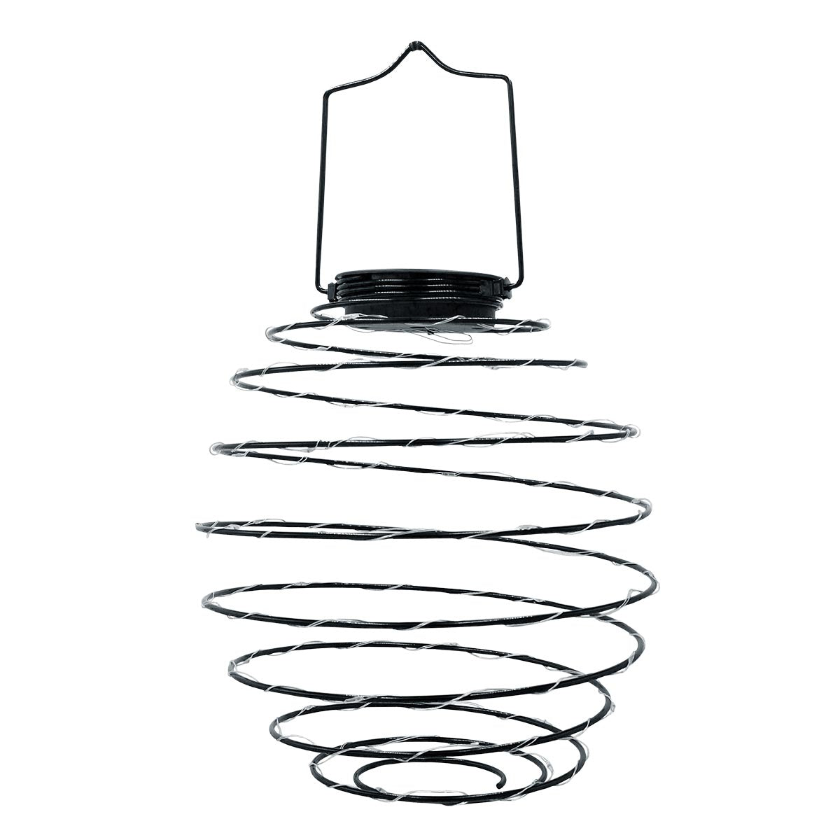 Suspension solaire spirale métal micro LED blanc chaud ORION H37cm - REDDECO.com